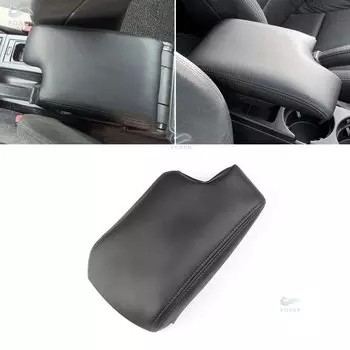 Черный кожаный чехол для центрального подлокотника BMW 3 серии E46 1998-2005, Обложка для подлокотника центральной консоли автомобиля, Кожаная Обложка, наклейка, отделка