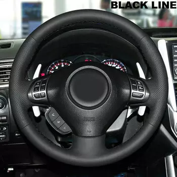 Черный кожаный чехол ручной строчки для Subaru Forester 2008-2012 Impreza 2008-2011 Legacy 2008-2010, модель 2