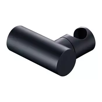 Черный круглый латунный настенный смеситель для ванной комнаты, сменная подставка для душа