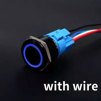 Черный металлический кнопочный переключатель PRONCH 16/19/22 мм