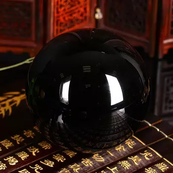 Черный обсидиан, сфера, STONE BROTHERS, 4-20 см