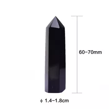 Черный обсидиановый кристалл Runyangshi