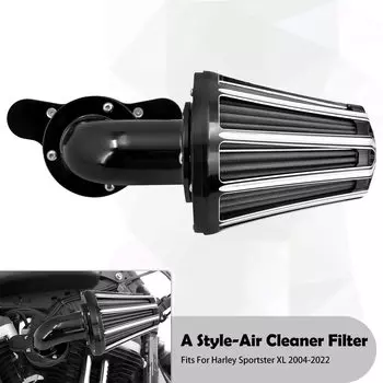 Черный очиститель впускного воздушного фильтра мотоцикла для Harley Touring Dyna Custom Sportster XL1200 883 Softail Low Rider FXDL Street Bob