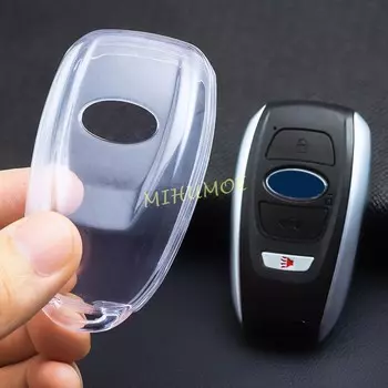 Черный прозрачный автомобильный брелок для ключей, чехол-брелок для Subaru Outback Forester Impreza Crosstrek XV Ascent Legacy BRZ WRX GR86
