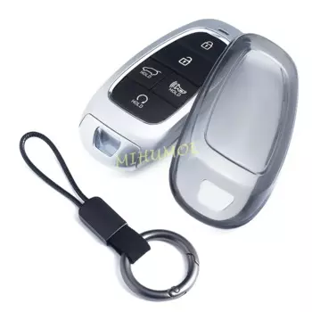Черный прозрачный смарт-брелок для ключей от автомобиля, чехол-брелок, совместимый с Hyundai Sonata Tucson Cruz IONIQ 5 Palisade Nexo