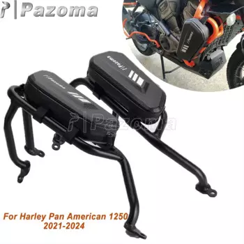 Черный ящик для инструментов для мотоцикла Harley Pan America 1250 RA1250 RA1250S, специальная водонепроницаемая боковая сумка для хранения, чехол 2021-2024