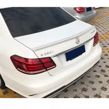 Черный спойлер, крыло для Mercedes Benz E Class W212 2013-2016, спойлер, верхние крылья, черный корпус для губ, сплиттер, отделка багажника, клейкая палочка