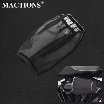 Черный защитный чехол для мотоцикла, воздушный фильтр, тяжелый дышащий дождевик для Harley Sportster Touring Dyna Softail, комплекты воздухоочистителей