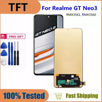 Черный ЖК-дисплей TFT 6,7 дюйма для OPPO Realme GT Neo 3 GT Neo3, дисплей для Realme GT Neo 3