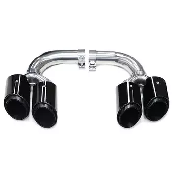 Четырехъядерный автомобильный наконечник выхлопной системы для Porsche Cayenne 9Y0 SUV 3.0 2018+, гибридный наконечник бензинового глушителя, наконечники насадки выхлопной системы выхлопной системы