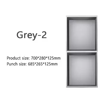 Четырехъярусный черный органайзер для ванной WJNMONE