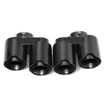 Четырехнаправленный наконечник выхлопной трубы из углеродного волокна для BMW G05 X5 G06 X6 G07 X7 2019+ Наконечник глушителя Система выхлопной трубы без сварочной насадки