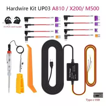 Chezhilin для 70mai A810 Hardwire Kit UP03 Только порт Type-c для 70mai A810 X200 Omni M500 24H Монитор парковки Линия электропитания