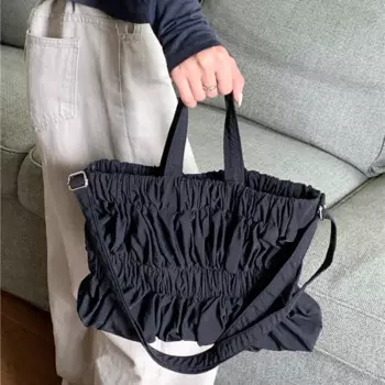 Chikage большая вместительная женская сумка через плечо, женская деловая сумка через плечо, многофункциональная повседневная нейлоновая плиссированная сумка