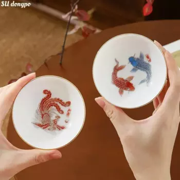 Керамическая чайная чашка OIMG с драконом и фениксом