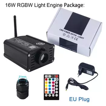 CHINLY Оптоволоконный светильник RGBW 16 Вт радиоуправление