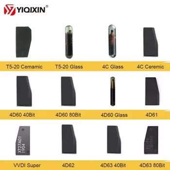 Чип для удаленного автомобильного ключа-транспондера 4D67/T5-20, чип кладбического стекла/4D60/4D63 40 бит 80 бит/4C/4D61/2 Xhorse VVDI Super Chip XT27A01 A66