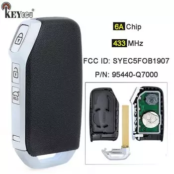 Чип KEYECU 433 МГц, 6 А, артикул: 95440-Q7000 FCC ID: SYEC5FOB1907, умный дистанционный автомобильный брелок без ключа для Kia Seltos 2024-2025