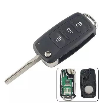 Чип YIQIXIN 5K0 837 202AD 433 ID48, дистанционный ключ с 3 кнопками для VW Volkswagen Beetle Caddy Eos Golf Jetta Polo Scirocco Tiguan