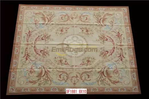Чистый ручной французский шерстяной коврик aubusson ковры 244CMX305CM 8х10 gc016aubsf1881
