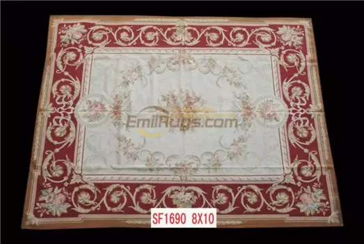 Чистый ручной французский шерстяной коврик aubusson ковры 244CMX305CM 8х10 gc016aubsf1690