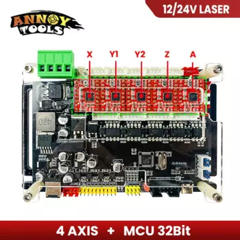 ЧПУ 4-осевой контроллер MCU32 Bit 32grbl Драйвер шагового двигателя XYZA ось плата драйвера Spport 500 Вт шпиндель для фрезерного станка ЧПУ