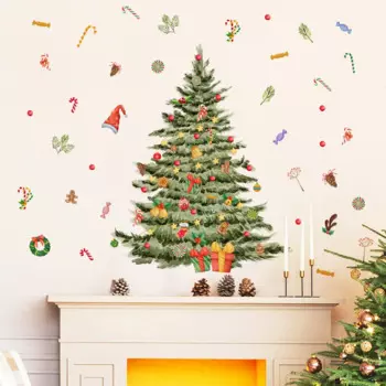 Рождественская елка наклейка на стену HonC