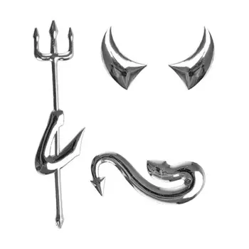 Хромированные металлические наклейки с логотипом автомобиля, 3D дьявол, самоклеящаяся эмблема злого демона, наклейка, аксессуары для стайлинга для BMW E90 E46 E60...