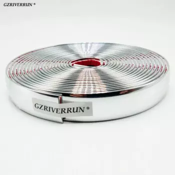 Хромированная полоса 20 мм, 5 метров, серебряные автомобильные наклейки, отделка, Стайлинг, украшение, молдинг, боковая полоса, гель, 16 футов, аксессуары для грузовиков и внедорожников