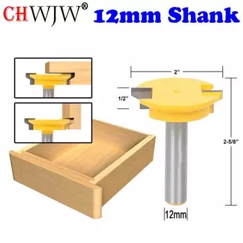 CHWJW 1 шт. 12 мм прямой хвостовик рельсы и Stile для вырезания гребней и долото для дерева с резьбовой головкой, режущий инструмент для деревообрабатывающих инструментов
