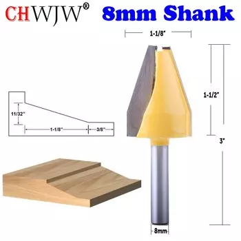 CHWJW 1 шт. 8 мм хвостовик панели Рейсер маршрутизатор бит-вертикальный-конический дизайн деревообрабатывающий режущий шип резак для деревообрабатывающих инструментов