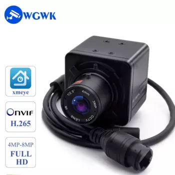 Цифровая промышленная IP-камера WGWK 3/4/5/8MP Mini HD с фиксированным фокусом 4 мм крепление CS объектив видеонаблюдения комнатная камера видеонаблюдения