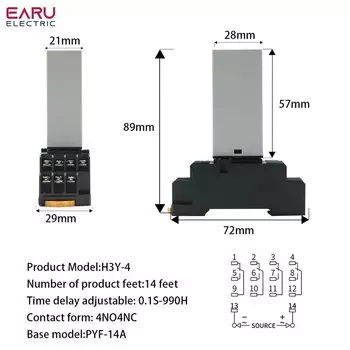 Цифровое реле времени EARUELECTRIC MG2T-4E4