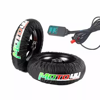 Цифровой 17-дюймовый грелка для шин мотоцикла, грелка для шин 120/190 120/200 спереди и сзади, черный и оранжевый, регулируемая температура