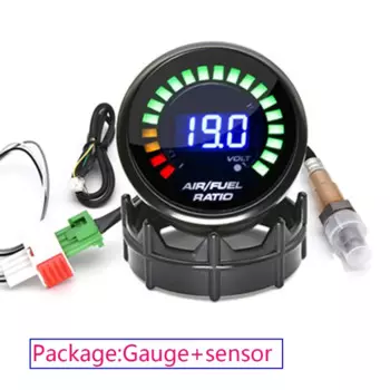 Цифровой автомобильный датчик соотношения воздуха и топлива 12 В, гоночный измеритель уровня воздуха и топлива, автомобильный датчик 52 мм, измеритель AFR, узкополосный датчик O2, изготовленный на заказ