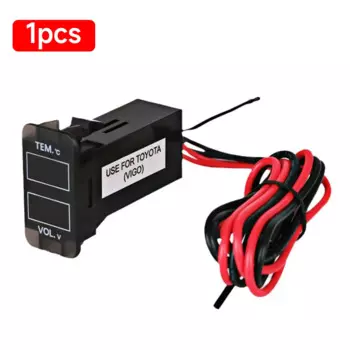 Цифровой автомобильный вольтметр, измеритель напряжения с двойным дисплеем, 12 В/24 В