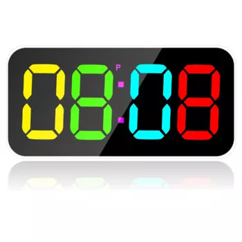 Цифровой будильник с регулируемой яркостью, цветные регулируемые прикроватные USB-часы с функцией повтора
