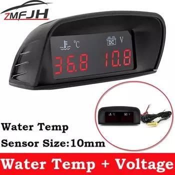 Цифровой датчик температуры воды + датчик температуры воды 10 мм 2 в 1, автомобильный ЖК-дисплей, автомобиль, грузовик, мотоцикл, 12 В, 24 В