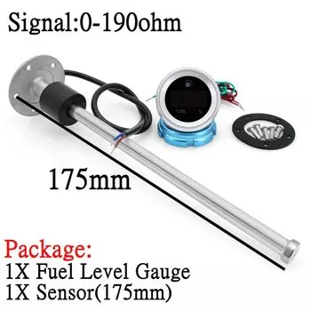 Цифровой Датчик Уровня Топлива Для Лодки И Автомобиля С Мигающим Сигналом И Датчиком Уровня Топлива 0-190 Ом Блок Датчика Уро...