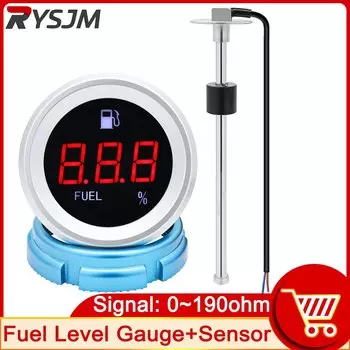 Цифровой датчик уровня топлива с мигающей сигнализацией автомобильный измеритель уровня топлива + датчик уровня топлива 0 ~ 190 Ом датчик топлива для лодки мотоцикла