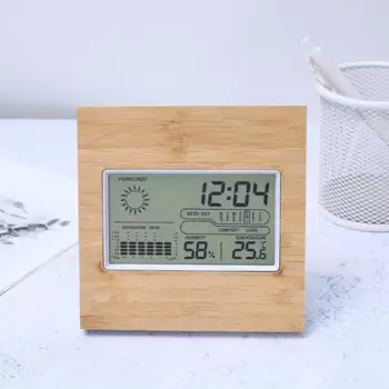 Цифровой гигротермограф с ЖК-дисплеем, комнатный термометр, гигрометр, настольный монитор температуры и влажности для дома и офиса