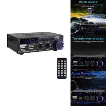 Цифровой Hi-Fi усилитель AS22 30Wx2, 2,0 каналов, цифровой Bluetooth усилитель, аудиоусилитель, приемник для автомобиля и дома
