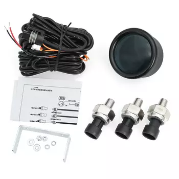 Цифровой измеритель давления воздуха 2 дюйма 52 мм с датчиком 3 в 1 Манометр для пневматического пресса + 3 датчика PSI воздушная подвеска для автомобиля 12 в 24 В