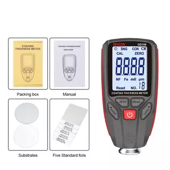 Цифровой измеритель толщины покрытия GVDA 0-1300 мкм