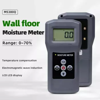 Цифровой измеритель влажности стен MS380Q, для пола, гипсокартона, строительных материалов, детектор влажности