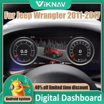 Цифровой кластер для Jeep Wrangler 2011-2017, развлекательная панель, экран скорости, стерео Приборная панель автомобиля