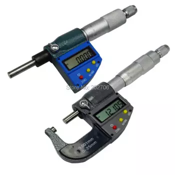 Цифровой микрометр, Электронный микрометр, толщиномер 0-25 мм, 0,001 мм, 1 шт.