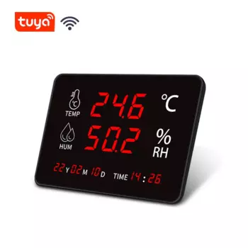 Цифровой настенный Термометр-Гигрометр с Wi-Fi и будильником