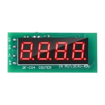 Цифровой счётчик Aideepen 4-битный 0-9999 DC 4-40V красный/синий