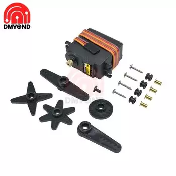 Цифровой сервопривод DMS15, 15 кг, 180 градусов, вращение на 270 градусов, мотор с угольной щеткой, 4,8 в-7,4 в, 5 В, с вращением на DMS15-180